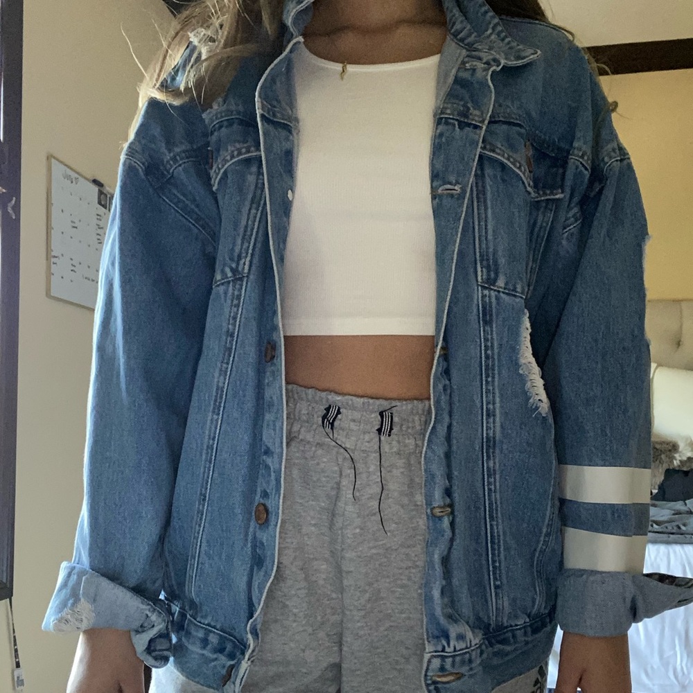 Forever 21 Distressed Denim Jacket